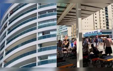 Vídeo: turistas jogam dinheiro de varanda de prédio e causam correria