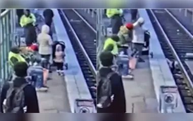 Sem-teto empurra menina de três anos do trilho do trem nos EUA; vídeo