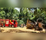 Além do Samu, o acidente mobilizou equipes do Corpo de Bombeiros e agentes da Polícia Rodoviária Federal (PRF)