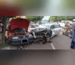 A condutora do outro carro, de 29 anos, não sofreu ferimentos