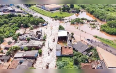 Devido ao alto volume de chuvas na região, 12 bairros do município foram afetados