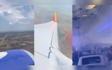 Passageiros se desesperam após avião encher de fumaça ao decolar; veja