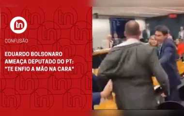 Eduardo Bolsonaro ameaça deputado do PT: "te enfio a mão na cara"