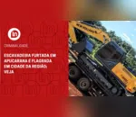Escavadeira furtada em Apucarana é flagrada em cidade da região