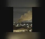 Fumaça podia ser vista de longe durante incêndio na Fiocruz