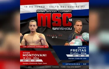 Apucaranenses disputam a 13ª edição do MMA Sanda Combat