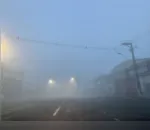 Neblina dificultou a visão dos motoristas que trafegaram pela Avenida Minas Gerais