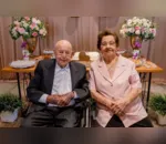Francisco e Ilda celebrando 70 anos de casados