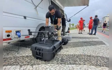 Drones auxiliam bombeiros em salvamentos aquáticos no Litoral do Estado