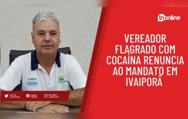 Vereador flagrado com cocaína renuncia ao mandato em Ivaiporã