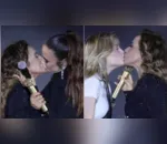 Daniela Mercury dá selinhos em Ivete e Luisa Sonza em show