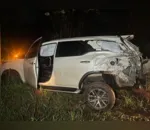 O acidente aconteceu na noite desta sexta (27)