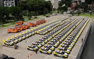 Governador Carlos Massa Ratinho Jr., entregou à Polícia Militar 100 viaturas semiblindadas e 42 para a patrulha rural