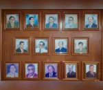 Galeria dos prefeitos no salão nobre da Prefeitura
