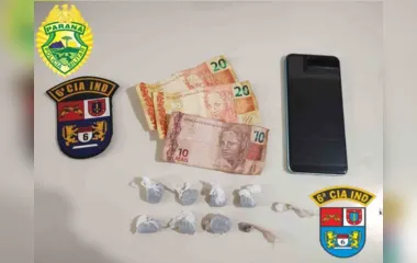 Polícia Militar prende suspeito de tráfico de drogas em Faxinal