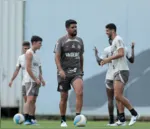 Corinthians em treino no CT Dr, Joaquim Grava
