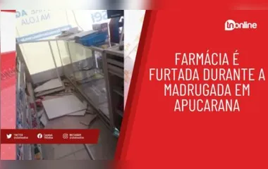 Farmácia é furtada durante a madrugada em Apucarana