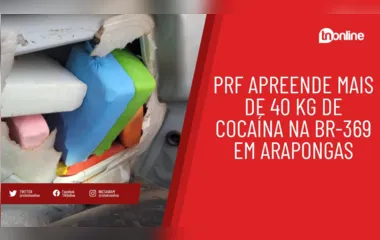 PRF apreende mais de 40 kg de cocaína na BR-369 em Arapongas