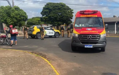 Motociclista fica ferido após colisão com carro em Apucarana