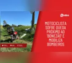 Motociclista sofre queda próximo ao 'Bonezão' e mobiliza bombeiros