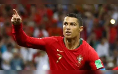 Cristiano Ronaldo marca 3 gols contra a Espanha e já é o atual artilheiro da Copa da Rússia - foto - BBC Reprodução