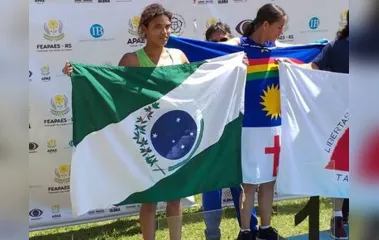 A atleta Géssica Rita de Oliveira conquistou duas medalhas no Rio Grande do Sul - Foto: Divulgação