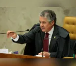 O ministro Marco Aurélio Mello em julgamento no plenário do STF — Foto: Carlos Moura, STF