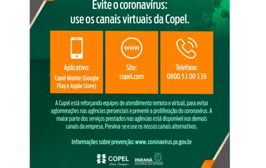 Copel adota medidas para evitar propagação do coronavírus